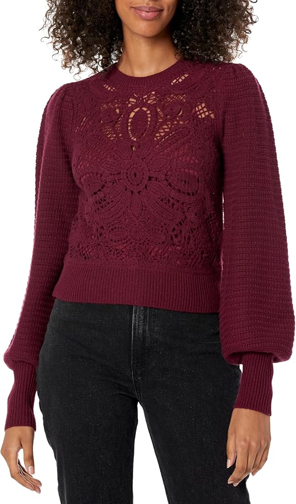 Women's Damira Sweater in Oxblood Red