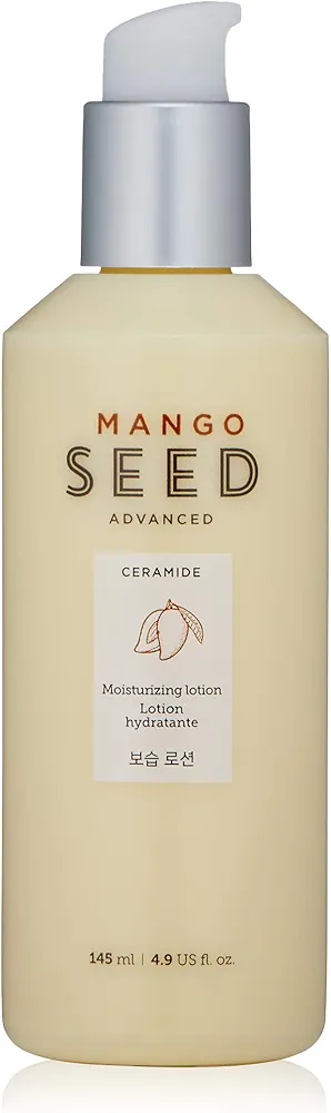 THE FACE SHOP Mango Seed Moisturizing Lotion | Ultra-Moisturizing Lotion for Healthy Radiance to Dry & Flaky Skin | Intense Hydrating & Nourishing Skincare, 4.9 Fl Oz (Pack of 1)