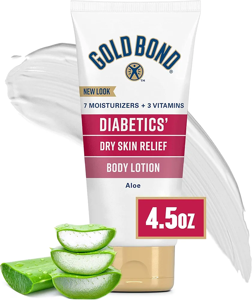 Gold Bond Diabetics' Dry Skin Relief Body Lotion, 4.5 oz., With Aloe to Moisturize & Soothe