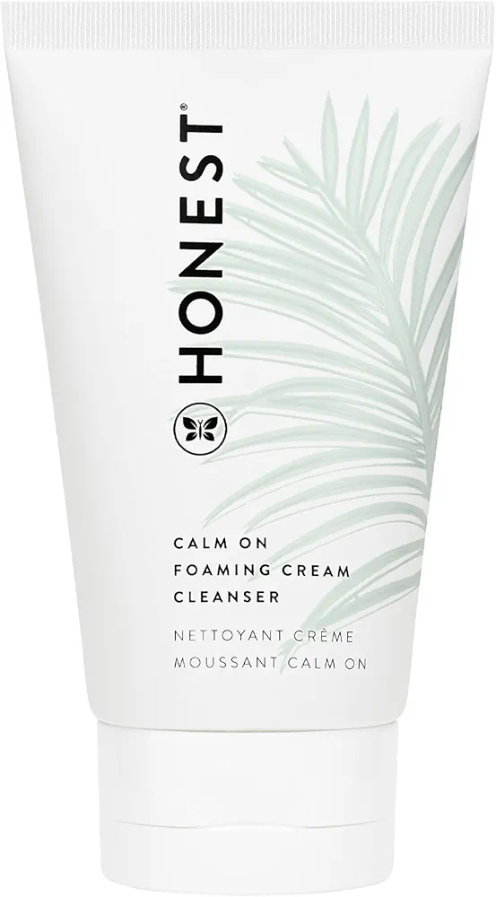 Honest Beauty Calm On Foaming Cream Cleanser for Sensitive Skin | Hyaluronic Acid + Calming Phyto-Blend | EWG Verified, Vegan + Cruelty Free | 4 fl oz