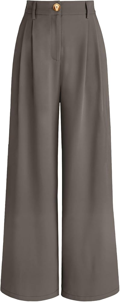 AUTOMET Women Wide Leg Dress Pants High Waisted Loose Fit Business Casual Work Trousers with Pockets 2024