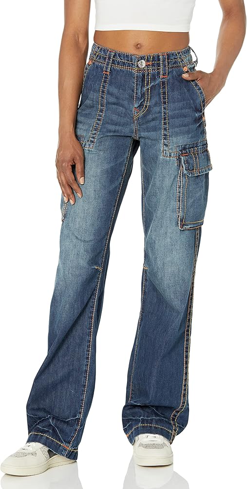 True Religion Women's Cargo Pant Big T