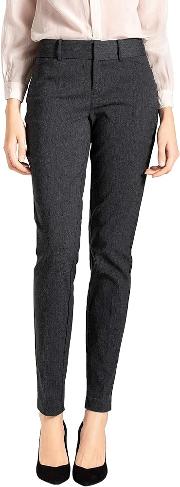 SATINATO Women's Straight Pants Stretch Slim Skinny Solid Trousers Casual Business Office