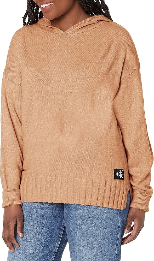 Calvin Klein Jeans Women's Long Puff Sleeve Hooded Sweater