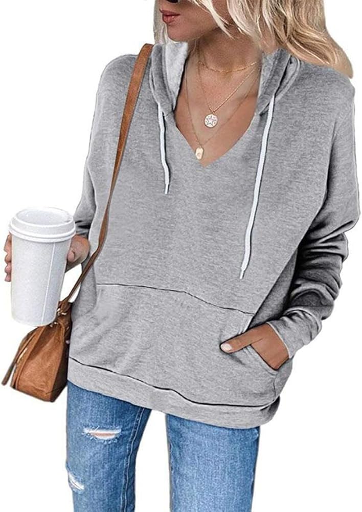 Hoodies Sweatshirts for Women Long Sleeve Shirts Zip Up Fleece Hoodie Jacket Fall Clothes Top with Pocket 2024