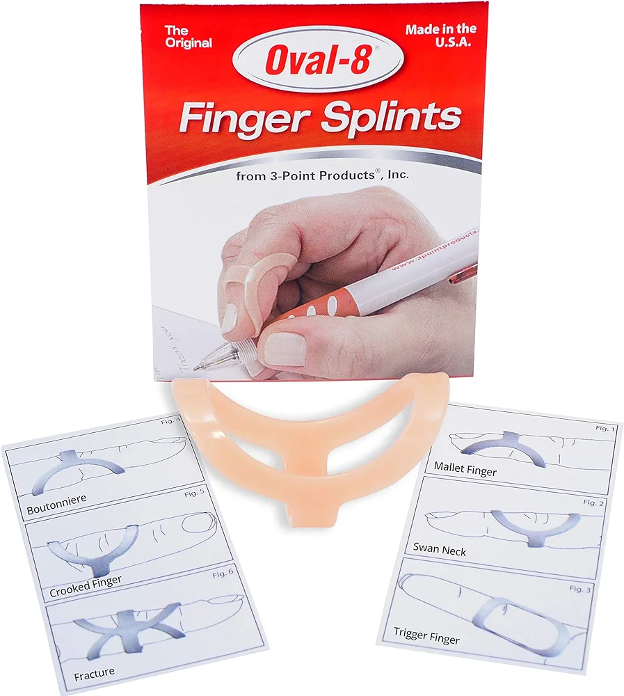 3-Point Products Oval-8 Finger Splints, Support and Protection for Arthritis, Trigger Finger or Thumb, and Other Finger Conditions Size 3 (Pack of 1)