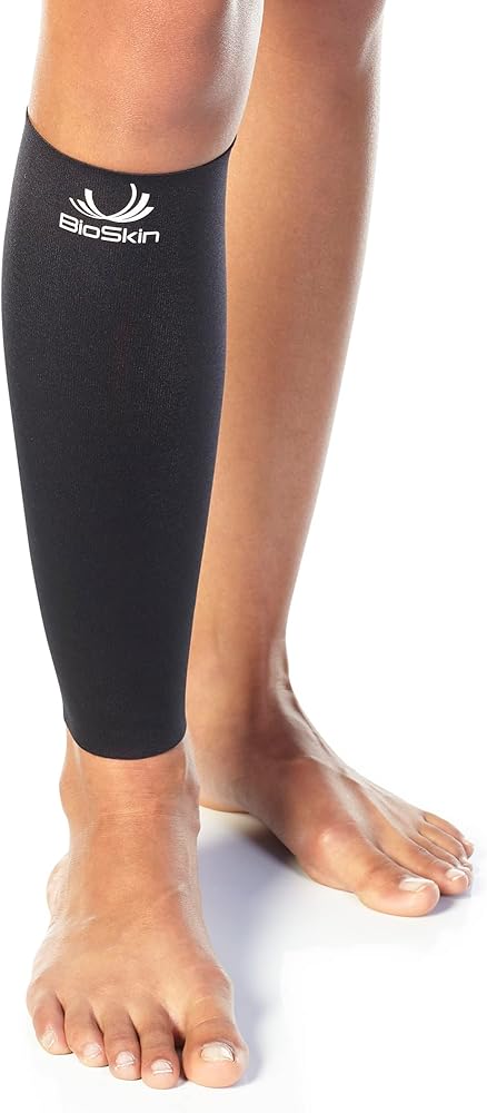 BioSkin Calf Sleeve - Medical-Grade Compression Calf Sleeve for Shin Splints, Shin Pain, Calf Strains, Tight Calves and Enhanced Performance - Hypoallergenic and Breathable - Single (XL)