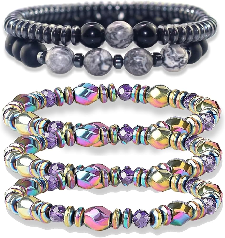 Premium Magnetic Bracelets for Women & Men - Classic & Multicolor Magnetic Bracelet Set