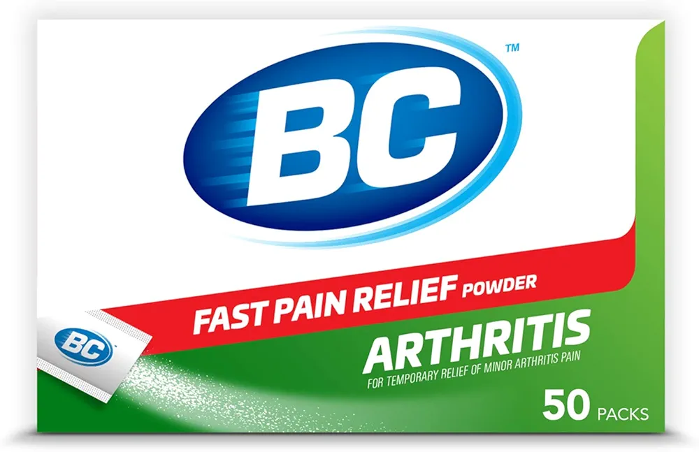 BC Powder Arthritis Pain Reliever, Aspirin Dissolve Packs, 50 Count Powder Packets