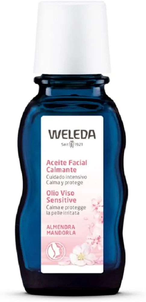 Weleda Sensitive Care Calming Face Oil, 1.7 Fluid Ounce, Plant Rich Moisturizer with Sweet Almond Oil