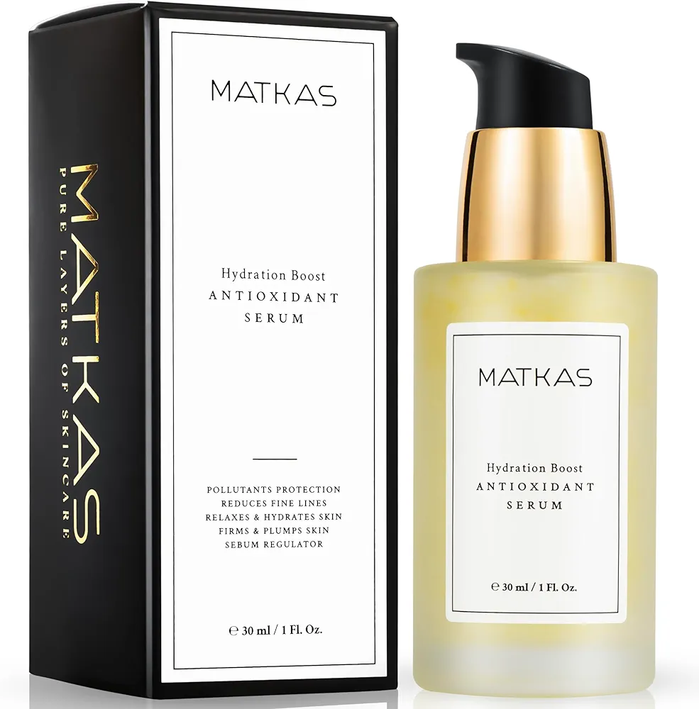 MATKAS Korean Niacinamide Serum for Face Antioxidant Ampoule - for Excess Oil, Large Pores, Uneven Skin Tone, Dullness - Centella Asiatica + Ceramides + Vitamin E + Hyaluronic Acid + Beta-Glucan