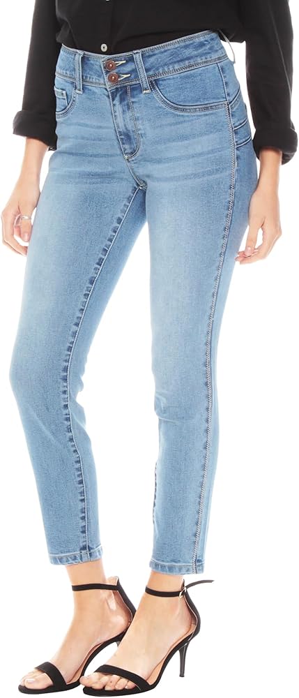 Versatile Women's High Rise Slim fit Jeans - Stretchy Slimming Jeans for Women Tummy Control Skinny Ankle Jeans