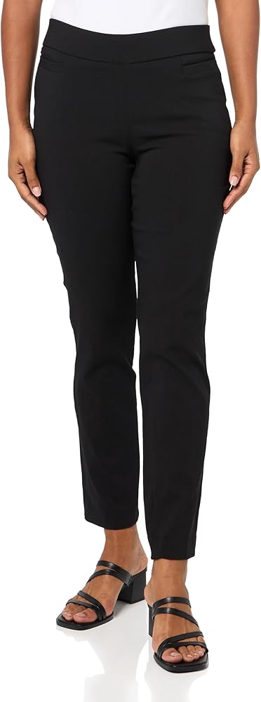 Briggs New York Women's Petite Super Stretch Millennium Welt Pocket Pull On Career Pant