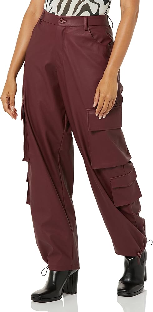 TEREA Women's Anika Vegan Leather Cargo Pant