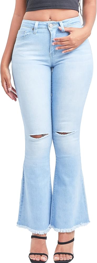 YMI Womens High-Rise Super Flare Jean