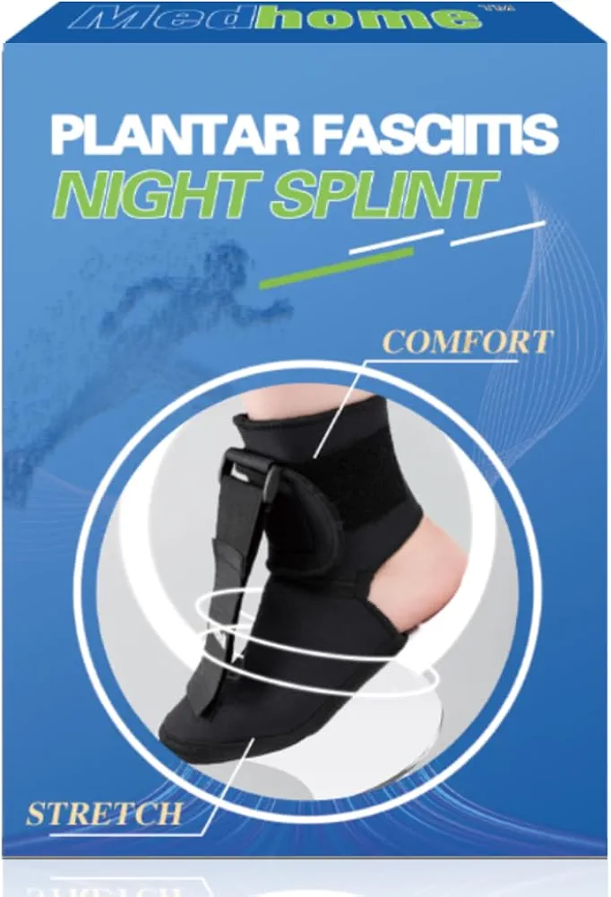 Night Splint Sock - Adjustable Plantar Fasciitis for Sleeping,Heel Pain,Foot Drop,Achilles Tendonitis (Large)