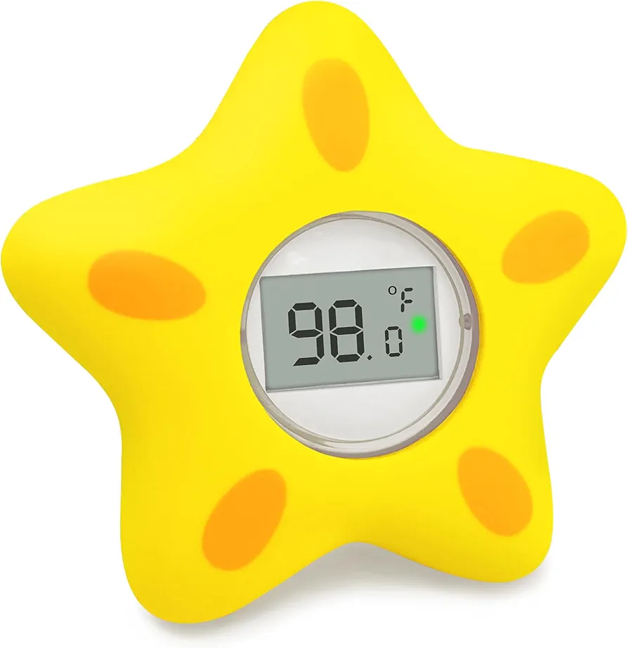 Baby Bath Thermometer for Tub Water Temperature Thermometer for Bathtub Safety Floating Tub Toy Sea Star Gift for Newborn Baby Shower, Infants, Toddlers, Kids, Girls, Boys