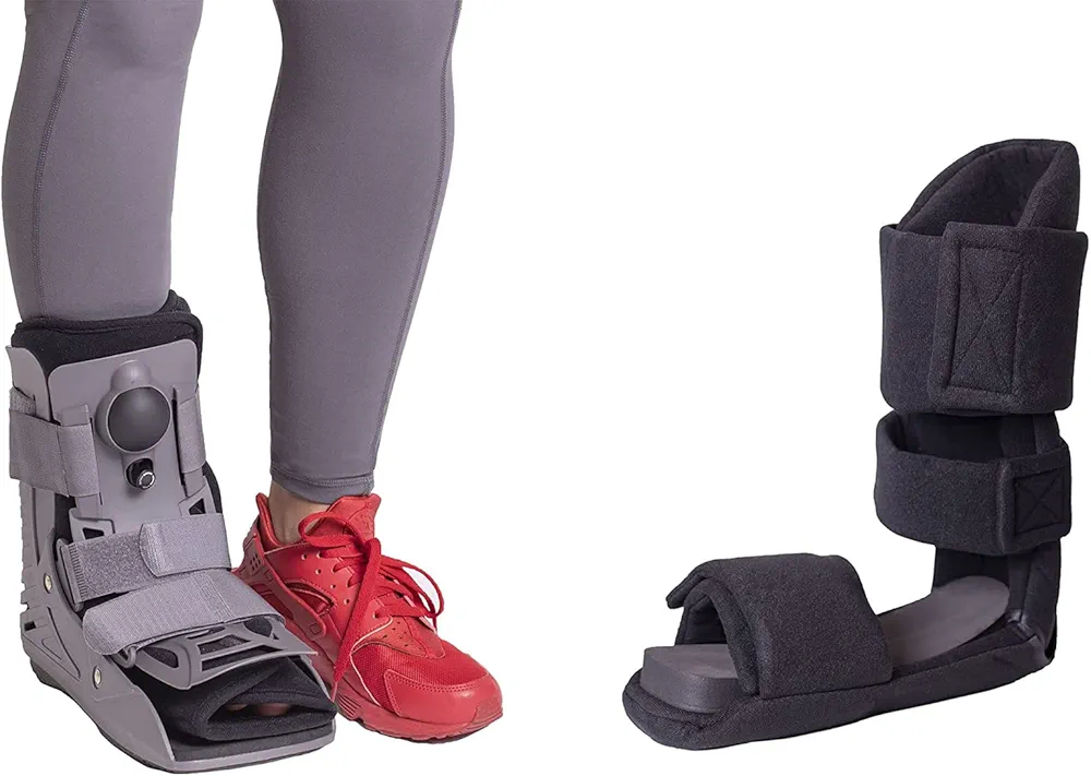 Walking Boot (M) + Night Splint (M)- for Foot & Ankle Injury, Sprained Ankle, Fracture, Broken Foot, Achilles Tendon Injury, Post Surgery