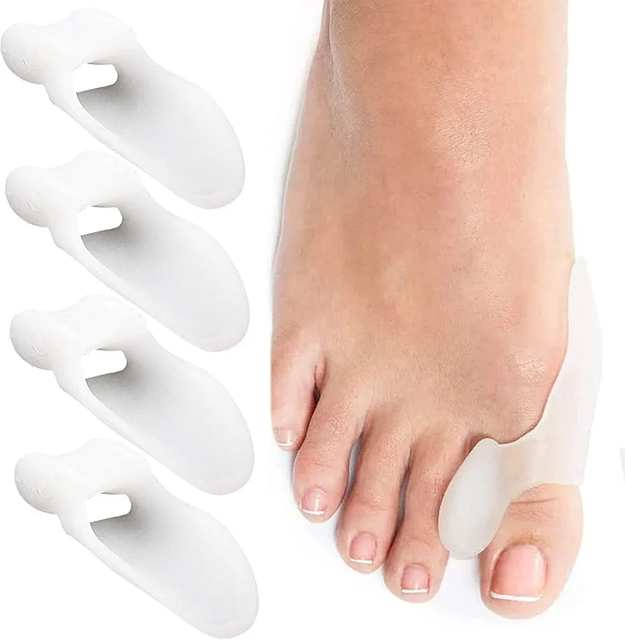 Toe Separators for Overlapping Toes Women Bunion Corrector Toe Spacers 4 Pcs. Bunion Relief Big Toe Gel Cushion Pads Big Toe Spreader Orthopedic Bunion Brace Bunion Guard Wear in Socks & Shoes 2 Pair