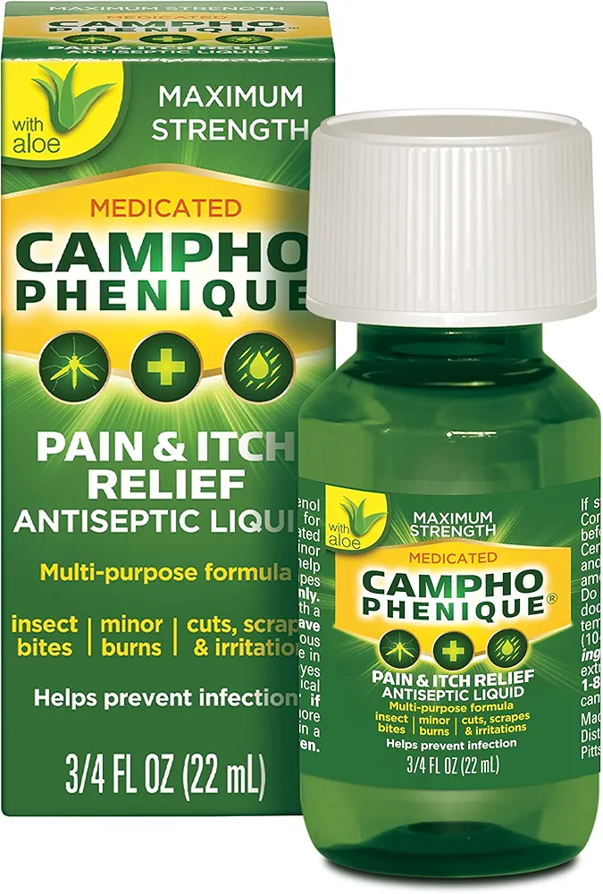 Campho-Phenique Pain & Itch Relief Antiseptic Liquid, Original Formula, Clear, 0.75 Fl Oz