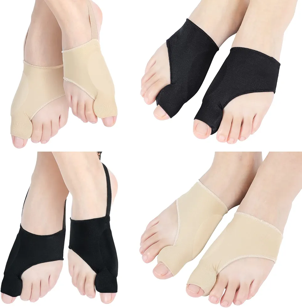 4 Pairs Bunion Corrector for Women and Men Orthopedic Bunion Corrector Bunion Pain Relief Splint Big Toe Straightener Protector Foot Sleeve Hallux Valgus Correction for Men Women Support