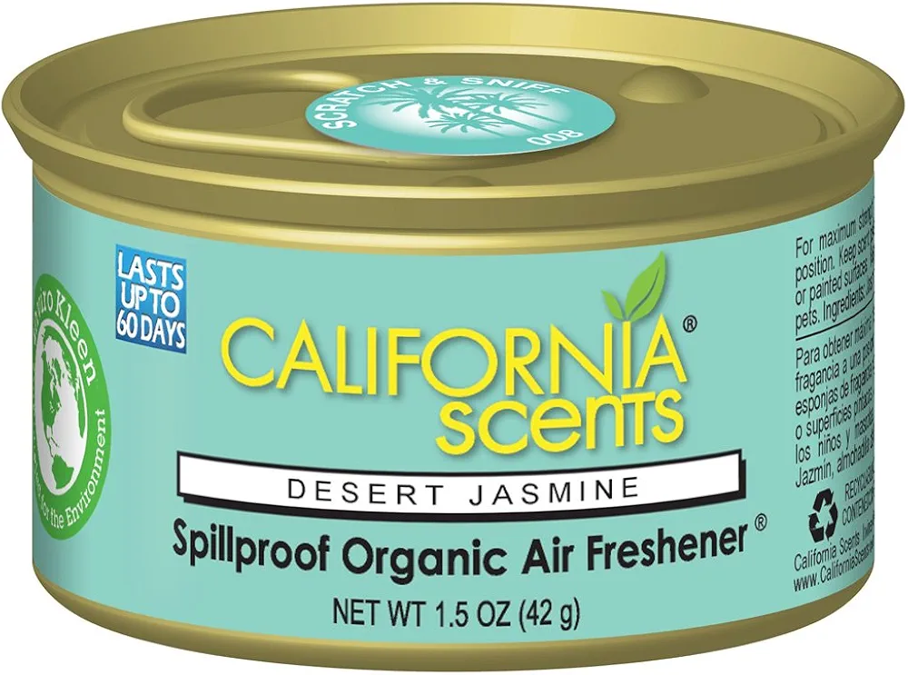 California Scents Spillproof Can Air Freshener Eco-Friendly Odor Neutralizer for Home, Car, Much More, Desert Jasmine, 1.5 oz, 12 Pack