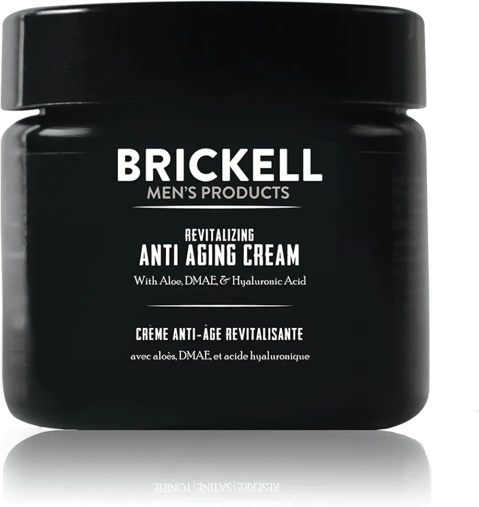 Brickell Men's Revitalizing Anti-Aging Cream For Men, Natural and Organic Anti Wrinkle Night Face Cream To Reduce Fine Lines and Wrinkles, 2 Ounce, Unscented