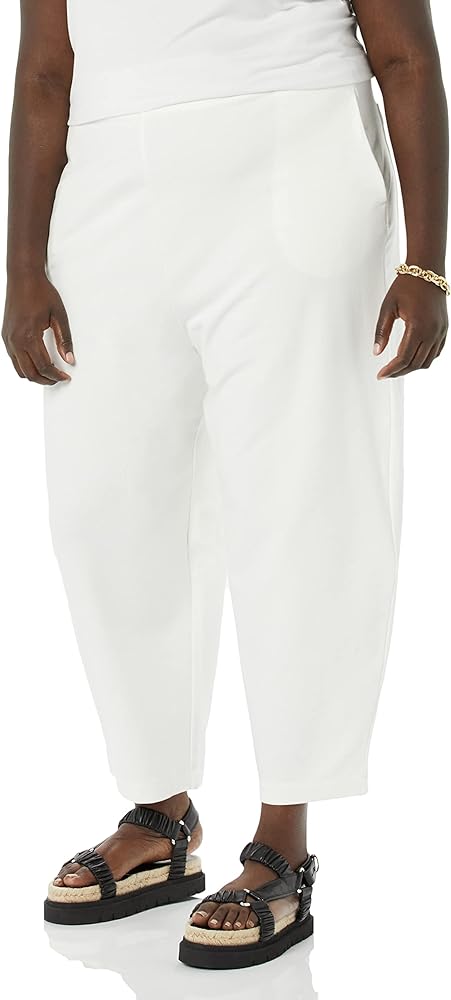 Amazon Essentials Women's Terry Cotton & Modal Barrel-Leg Sweatpant (Previously Daily Ritual)