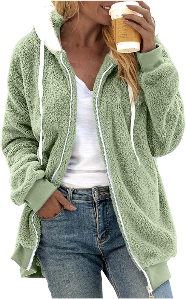 ADJHDFH Sweatshirt For Girls White Zip Up Jacket Cute Hoodies Zip Up Oversized Hoodie Women Cotton Jacket Women Lightweight liquidation pallets of bulk gifts under 5 dollars for women,Green-4,XL