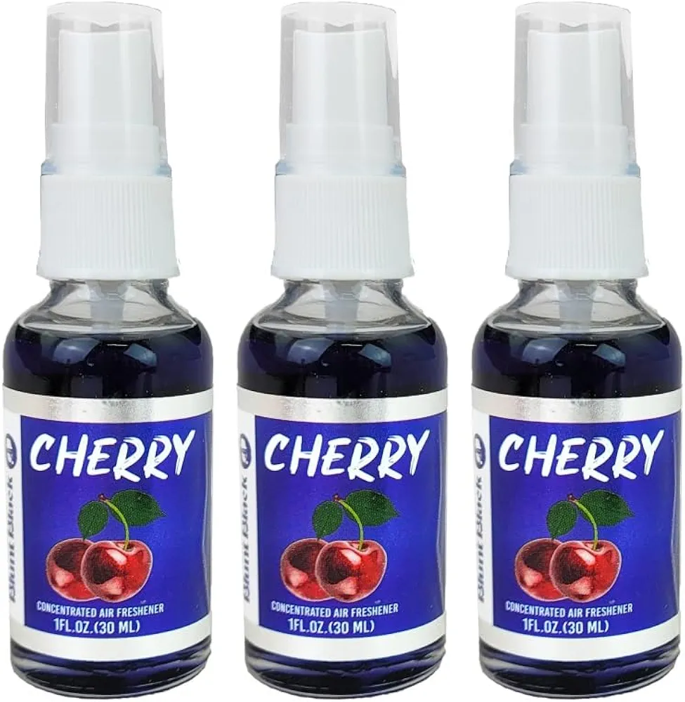 Concentrated Air Freshener Spray 1 oz. Glass Bottle - Cherry Scent 3-Pack