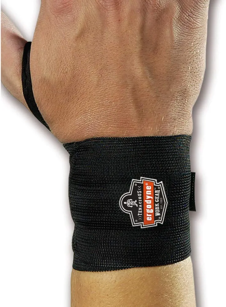 Ergodyne 72224 Wristwrap/Thumb Loop, Black, Large/XL