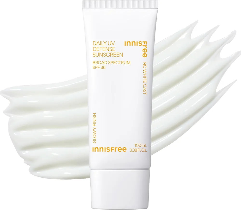 innisfree Daily UV Defense Sunscreen Broad Spectrum SPF 36, Invisible Korean Sunscreen with No White Cast (Packaging May Vary)