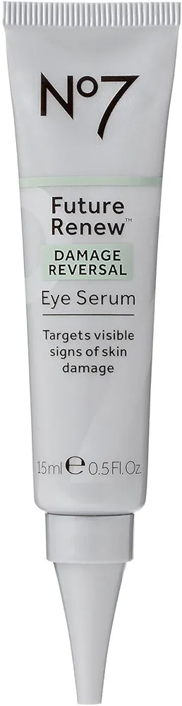 No7 Future Renew Damage Reversal Eye Serum - Nourishing Under Eye Serum for Sun Damaged Skin Repair, Fine Lines & Wrinkles, and Uneven Texture - Suitable for Sensitive Skin (0.5 Fl Oz)