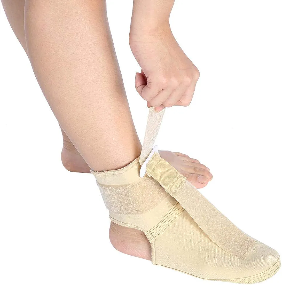 Ankle Joint Support Adjustable Foot Drop Orthotics Brace Foot Breathable Non-slip Adjustable Compression Socks Foot Support Sleeve Stabilizer Wrap for Pain Relief Splint(M)