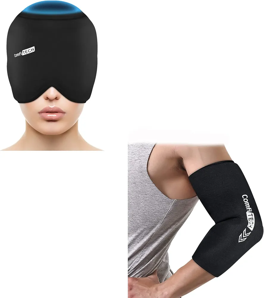 ComfiTECH Migraine Ice Head Wrap & ComfiTECH Elbow Ice Pack