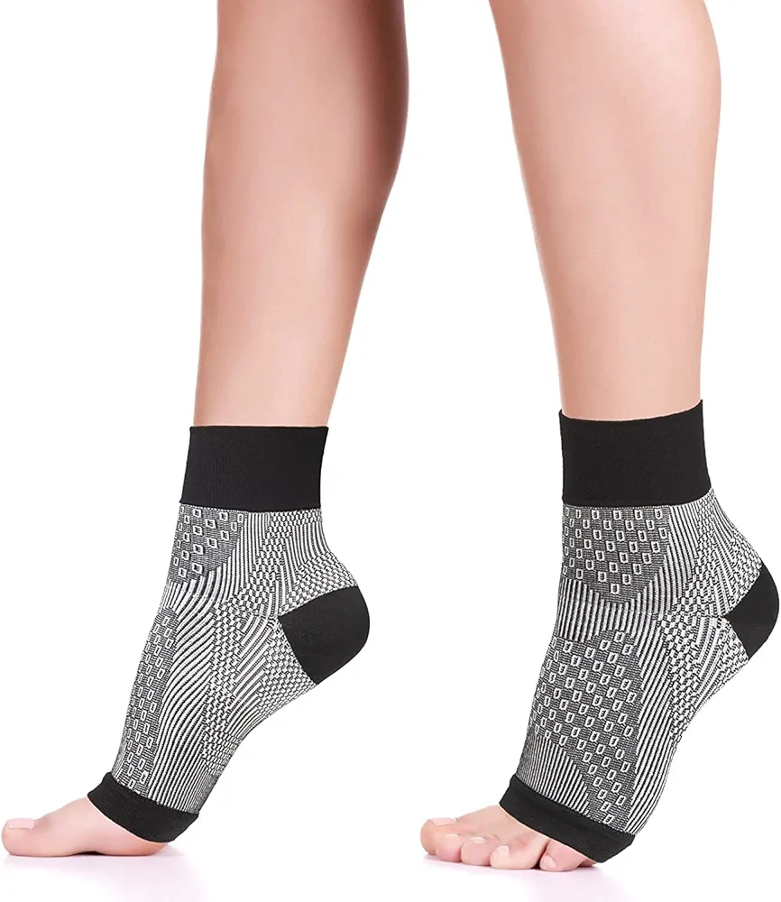 Plantar Fasciitis Compression Socks for Women & Men - Best Ankle Compression Sleeve, Provides Arch Support & Heel Pain Relief (2XL)