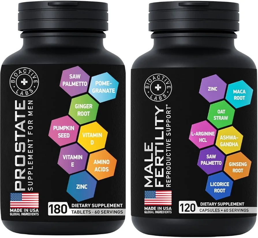 Fertility Supplements and Prostate Health Supplements Mens Health Bundle