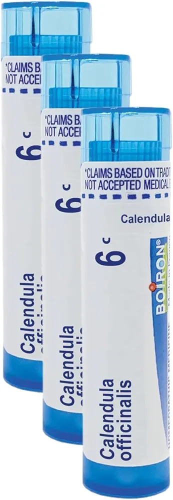 Boiron Calendula Officinalis 6C for Minor Wounds, Cuts or Burns - 80 Pellets (Pack of 3)