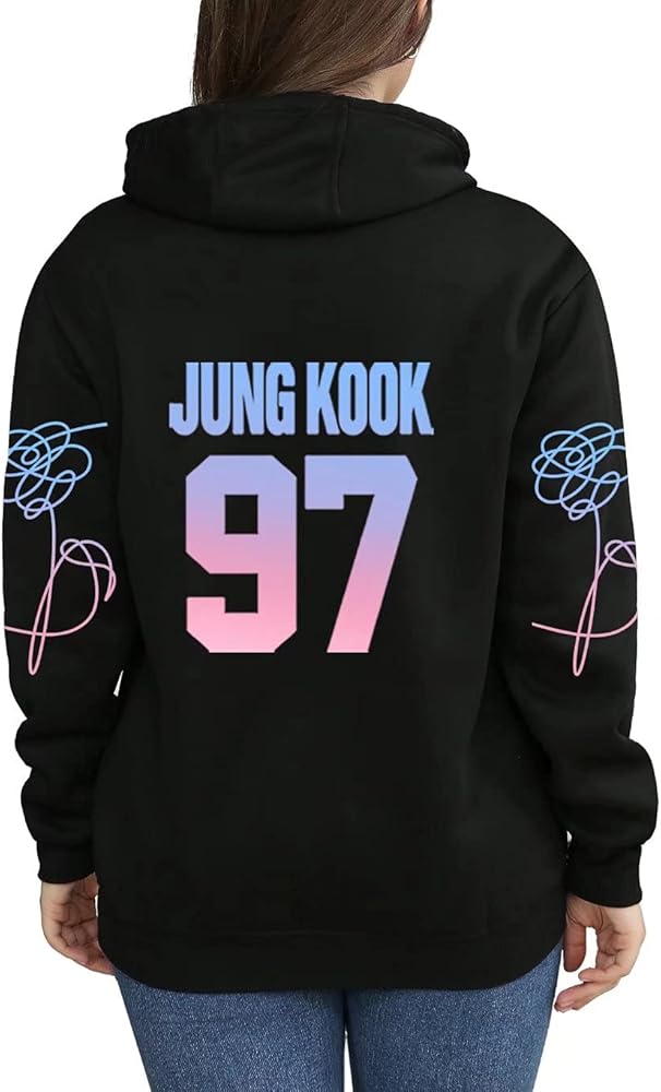 Kpop Jungkook Suga Jimin V Rap Jhope Jin Hoodie Sweatshirts Love Yourself Hoodies Sweater Merch Merchandise