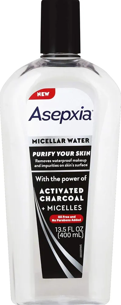 Asepxia Micellar Water with Activated Charcoal + Micellles, 13.5 Fl Oz