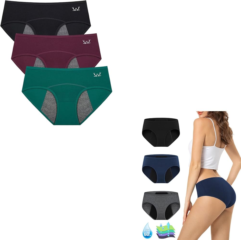 TANSTC 3-layer lining period underwear for women and 4-layer lining period underwear for women