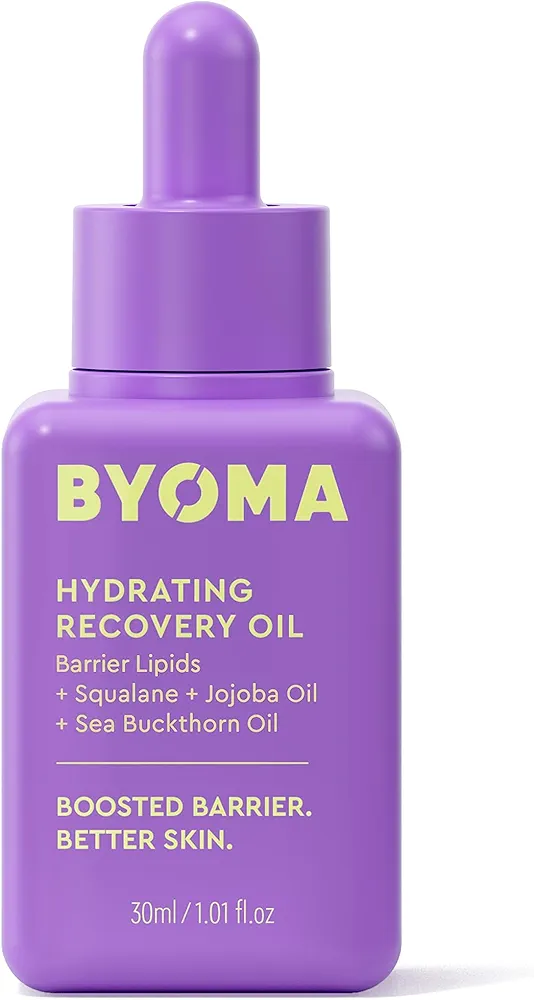 BYOMA Hydrating Recovery Oil - Luxury Face Oil with Squalane, Jojoba Oil & Seabuckthorn Oil - Instant Radiant and Glowy Skin - Barrier Repair Facial Oil - 1.01 fl. oz