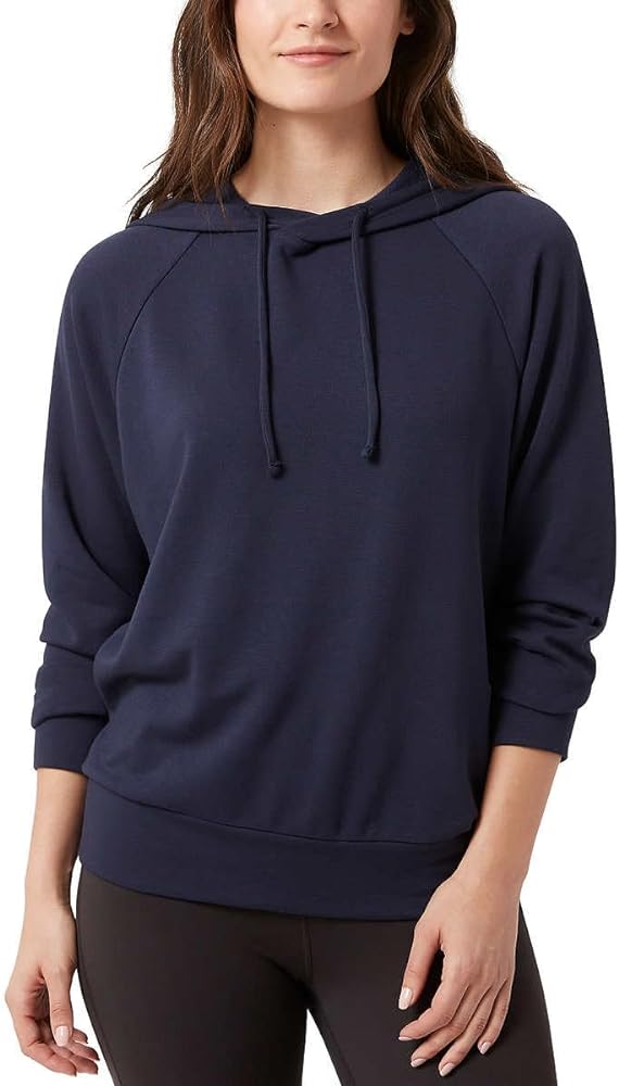 Eddie Bauer Women Hoodie with Drawstring Soft Fabric Relaxed Fit (Navy, S)