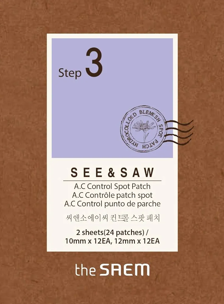 [SAEM] See & Saw AC Control Spot Patch (24 count) Acne blemish patches for face