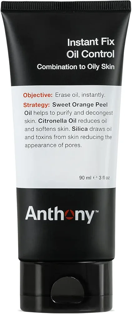 Anthony Instant Fix Oil Control for Men – Mattifying Lotion for Oily Skin – Moisturizer and Pore Minimizer Instantly Eliminates Shine – 3 Fl Oz