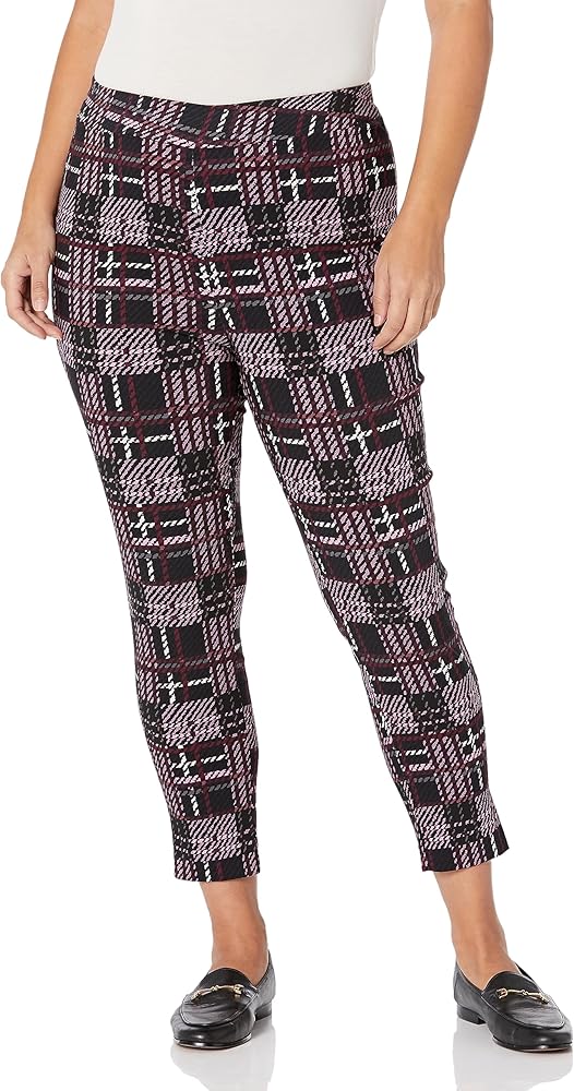 Avenue Women's Plus Size Pant Jemma Check