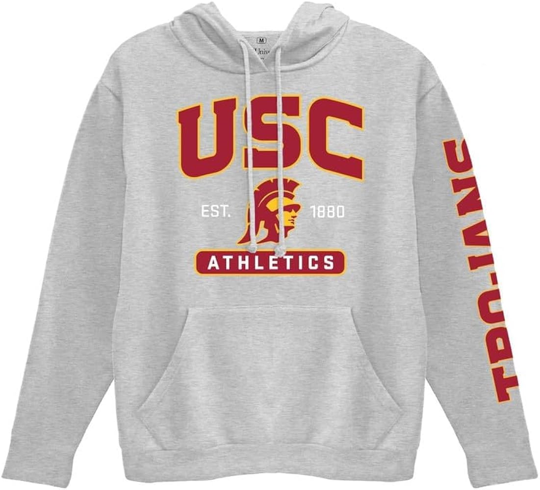 Ripple Junction USC Women's Pullover Hooded Sweatshirt W/Front Kangaroo Pocket Juniors Fit Officially Licensed