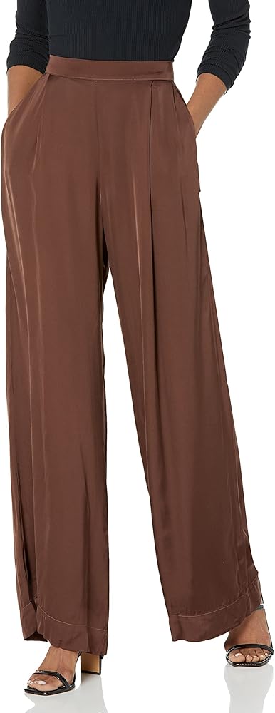 Velvet by Graham & Spencer Women's Livi Satin Wide Leg Pants