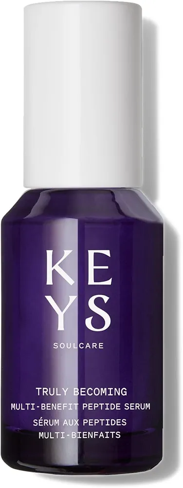 Keys Soulcare Truly Becoming Multi-Benefit Peptide Serum, Helps Firm, Plump & Visibly Improve Fine Lines & Wrinkles, Vegan, Cruelty-Free, 1 Fl Oz