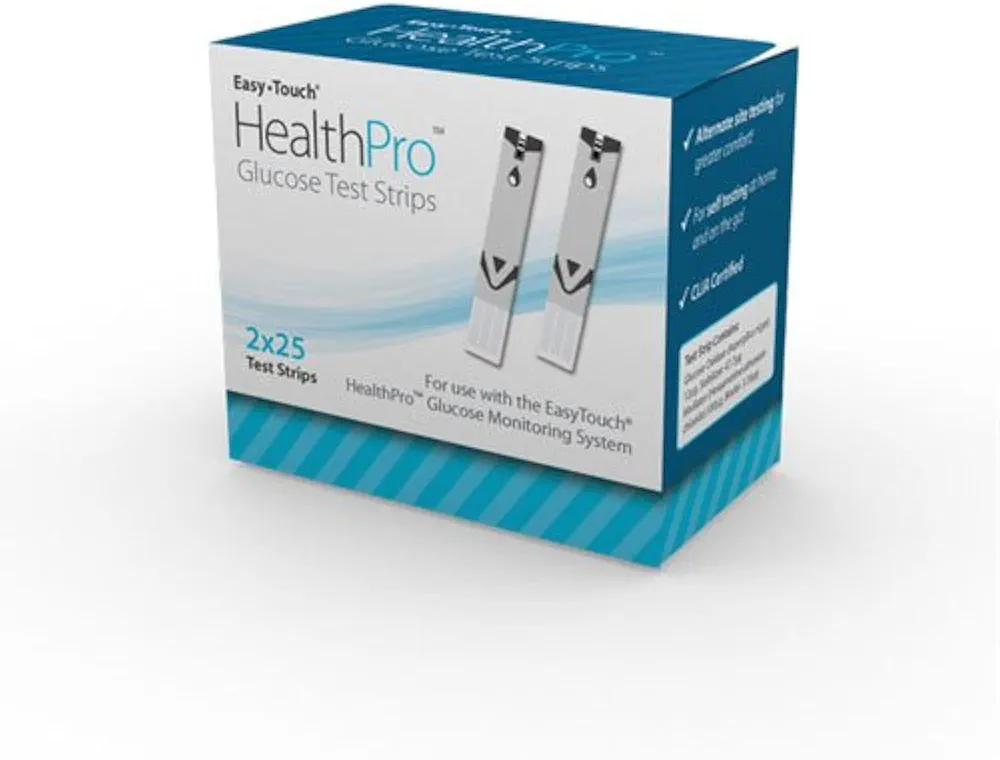 Easy Touch HealthPro Glucose Test Strips - 50 ct